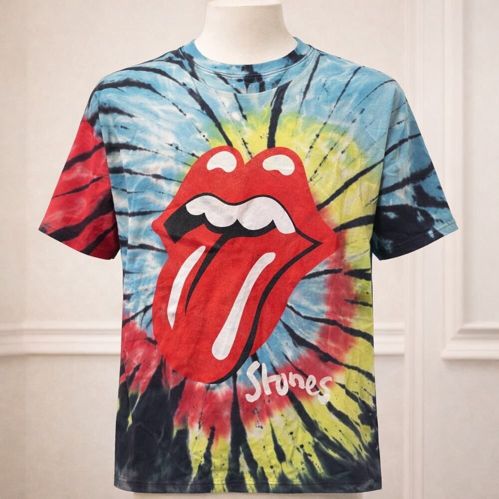 Rolling Stones Band 2021 Tour Tie-Dye Graphic Tee Shirt L